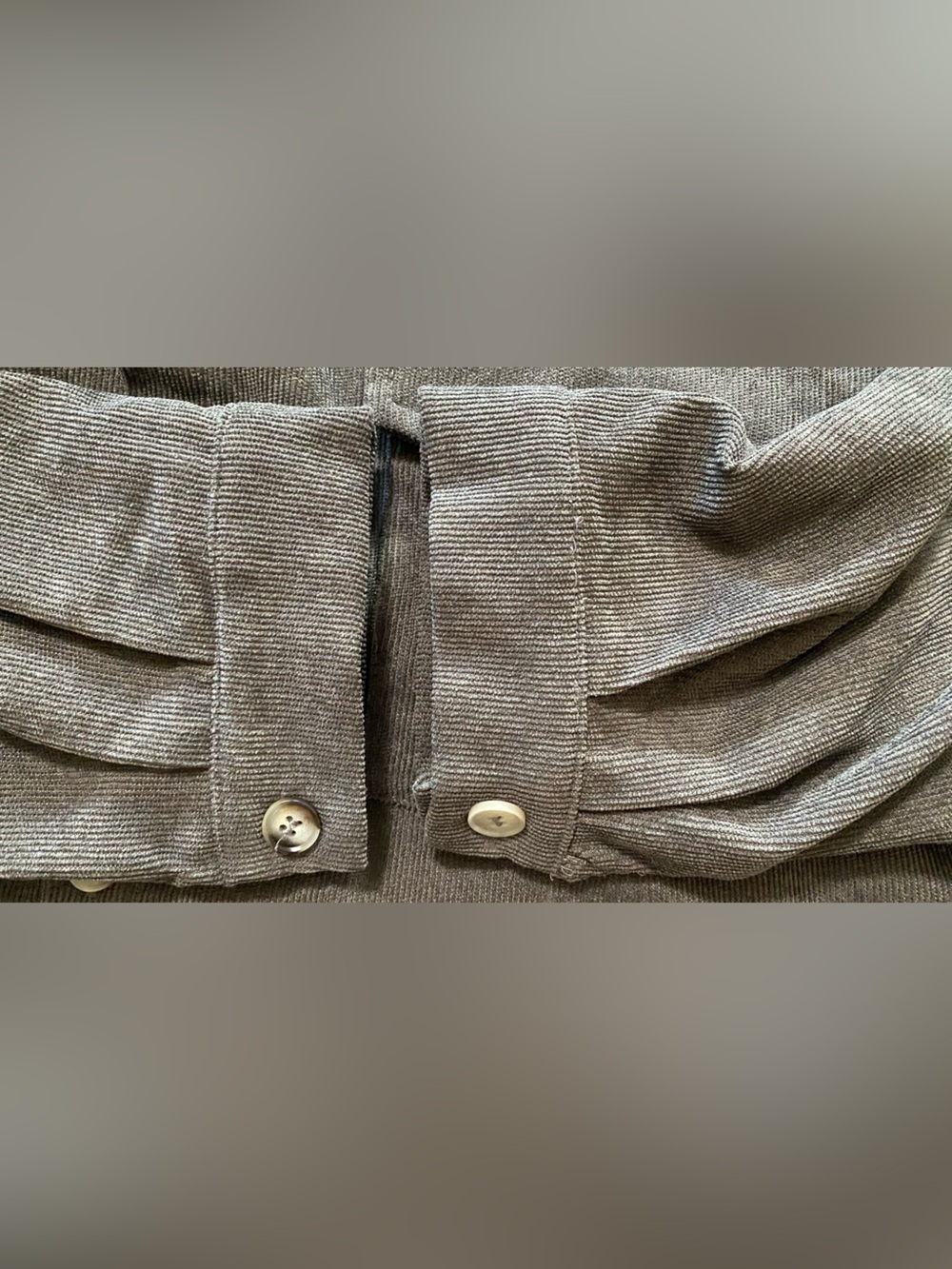 Women’s gray corduroy top - Picture 7 of 10